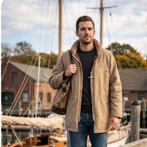 Vintage Mighty-Mac "Out O' Gloucester" Yachting Nautical Parka Coat 46 Long